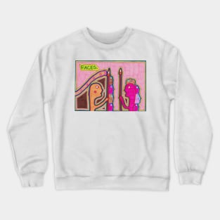 Faces. Inspired by John Cage Crewneck Sweatshirt